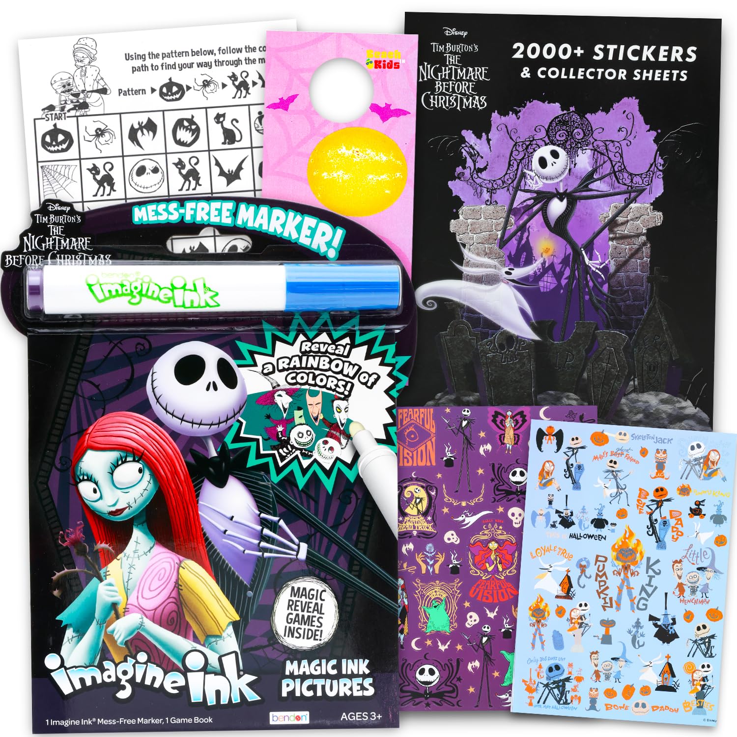 Amazon.com: Nightmare Before Christmas Coloring and Sticker